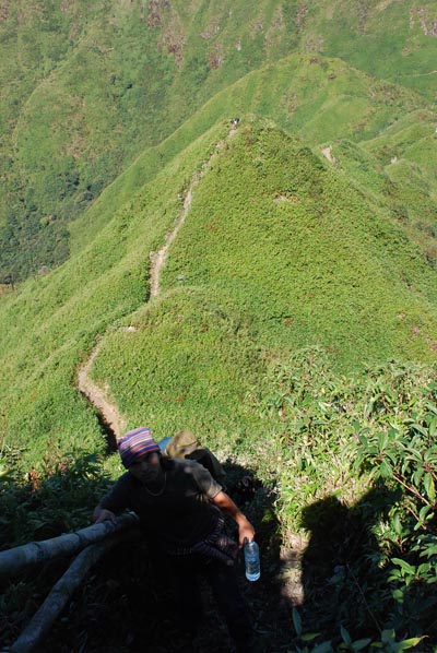 Con đường lên Fansipan do người Pháp mở được ông Lâm tìm lại toàn đi trên sống núi